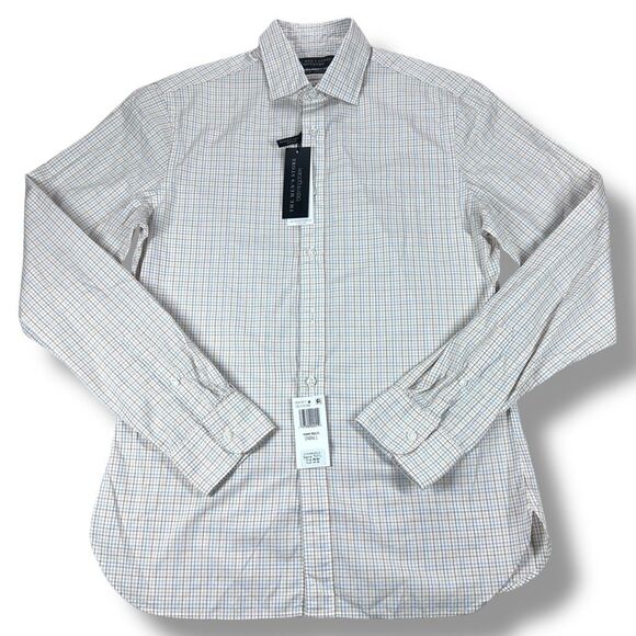 NWT The Men’s Store Shirt Slim Fit Stretch Size Large L Long Sleeve Button‎ Down - Picture 2 of 8
